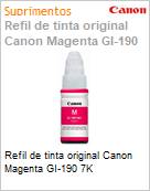 Refil de tinta original Canon Magenta GI-190 7K (Figura somente ilustrativa, no representa o produto real)